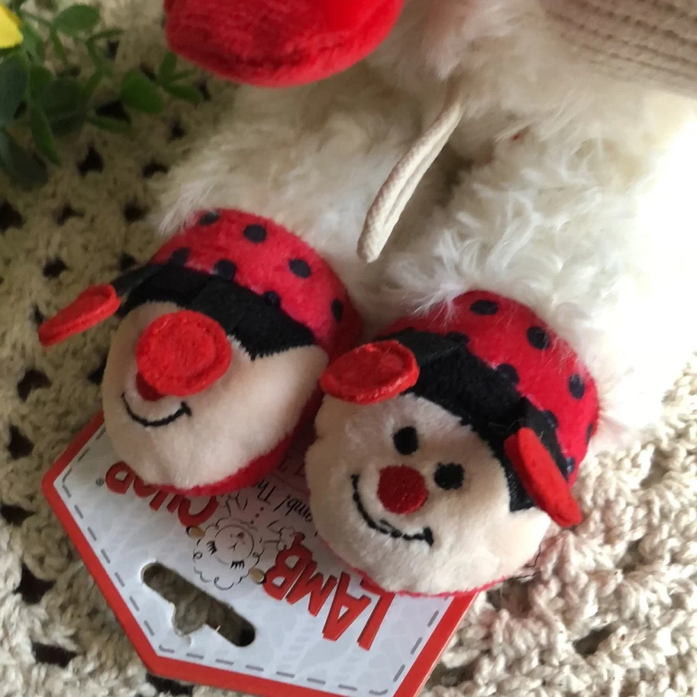 LAMB CHOP Dog Toy with Ladybug Feet